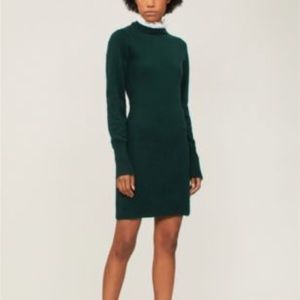 Sandro Ruffle-neck wool-blend dress